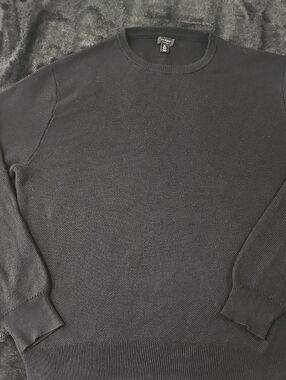 J. Crew Men's Black Crewneck Pullover Sweater